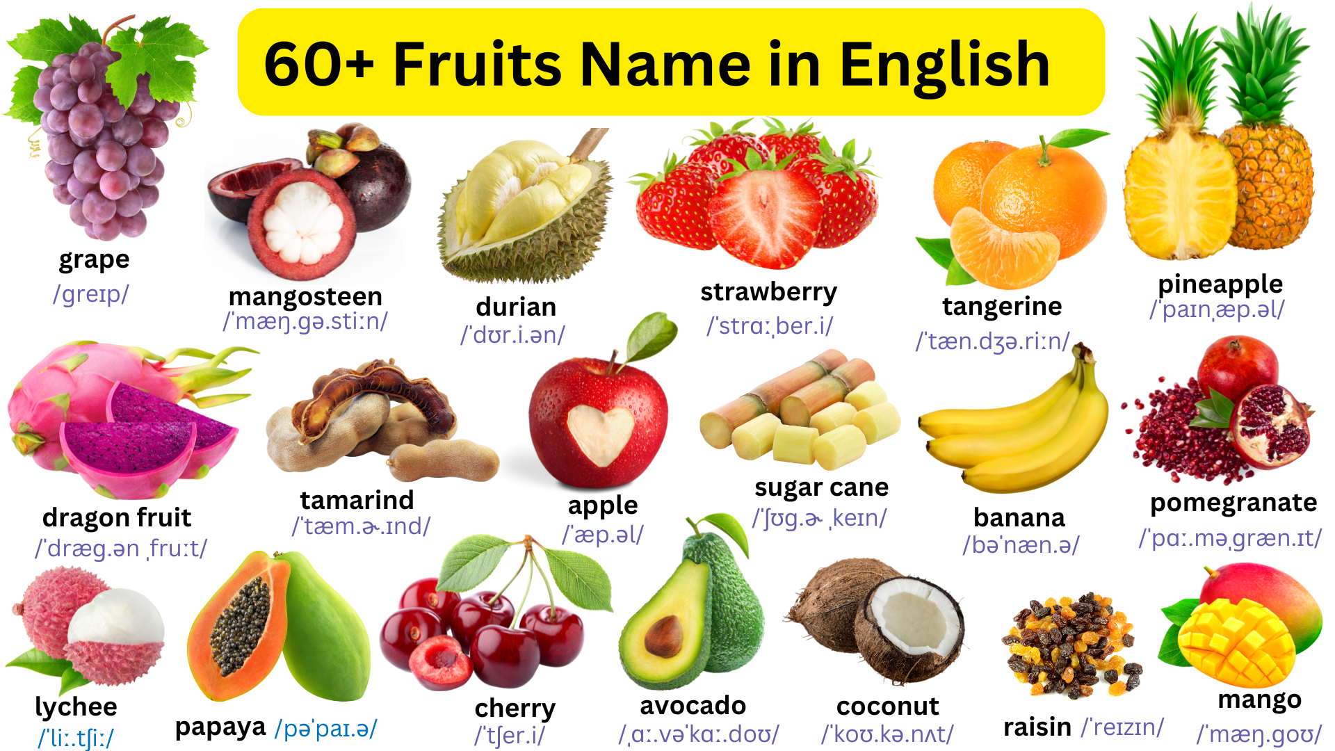 Fruits Names